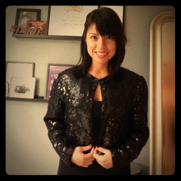 Sequin Cropped Blazer