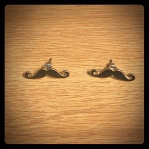 Mustache earrings