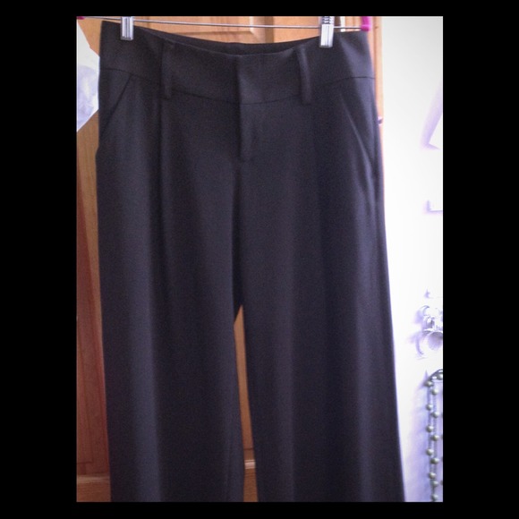 Chocolate Brown Alive + Olivia wide leg dress pant - Picture 1 of 4