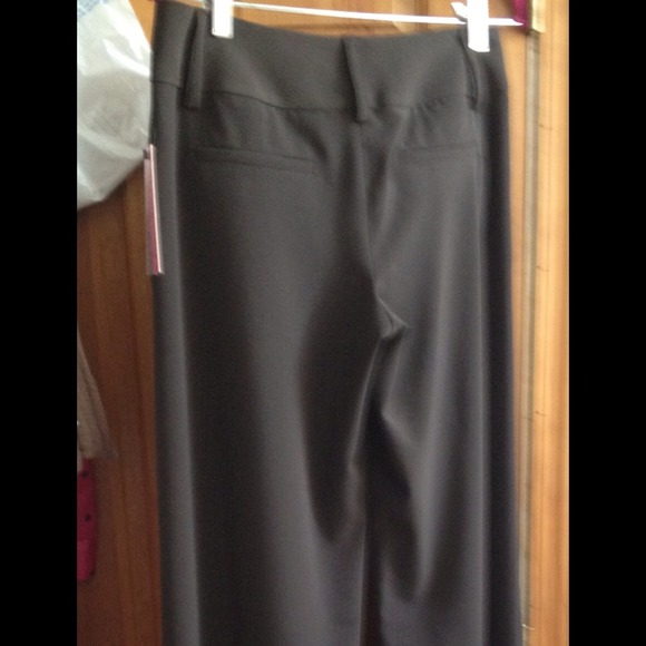 Chocolate Brown Alive + Olivia wide leg dress pant - Picture 3 of 4