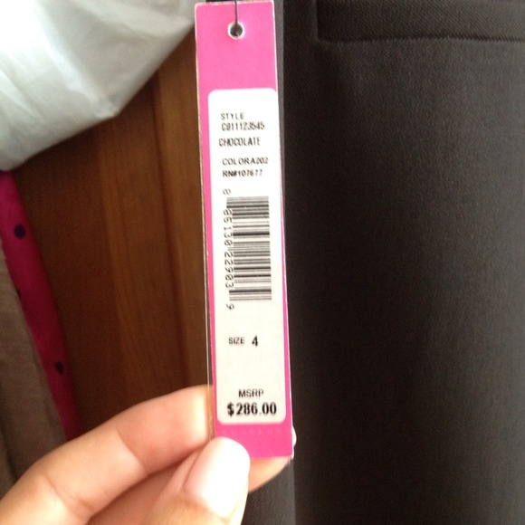 Chocolate Brown Alive + Olivia wide leg dress pant - Picture 4 of 4