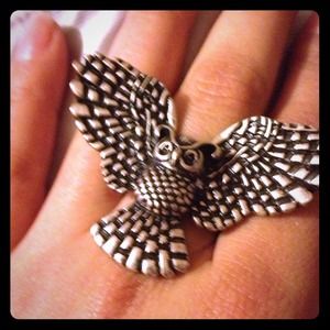 Stylish owl ring size 7