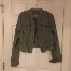 green Fossil jacket w/floral interior