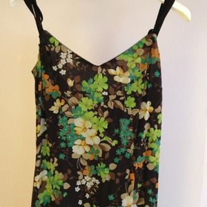Floral 3/4 length lace up back