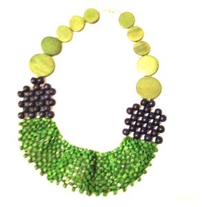 Necklace  of wooden beads