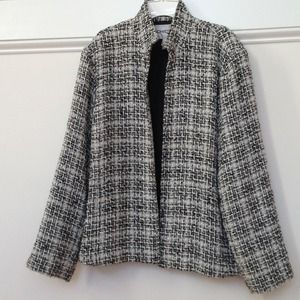 Chico's black and white long jacket