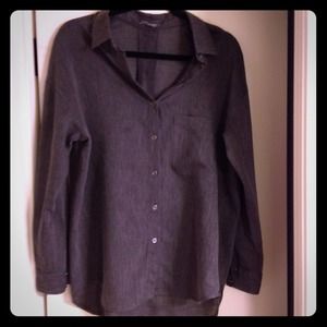 Vince charcoal shirt with back pleat x/s