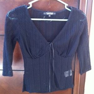 Rampage black sheer top. Sz small  very cute