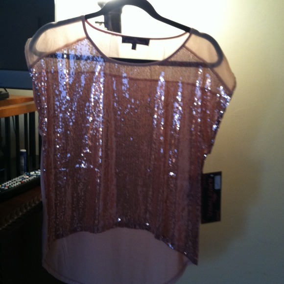 Pink sequin top
