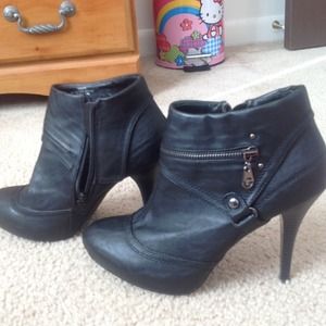 G by Guess black booties