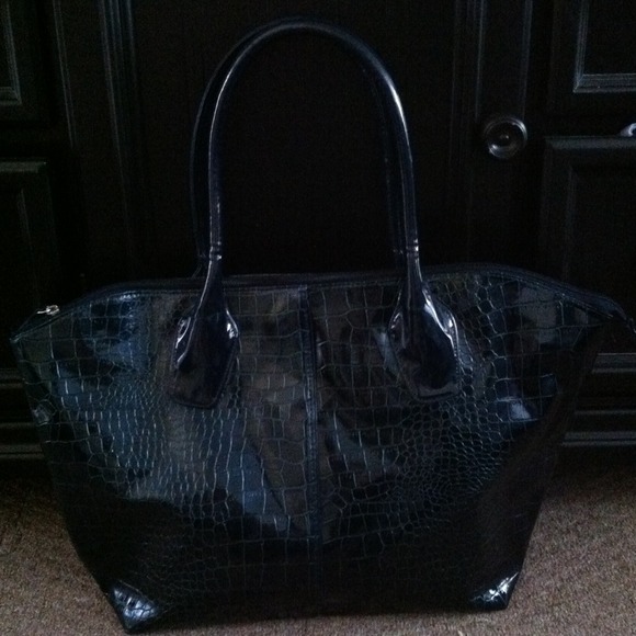 Dark greenish/blue tote