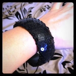 Black sequence bangle