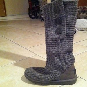 Ugg gray sweater boots tall