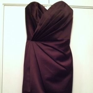 David's bridal chocolate brides maid dress