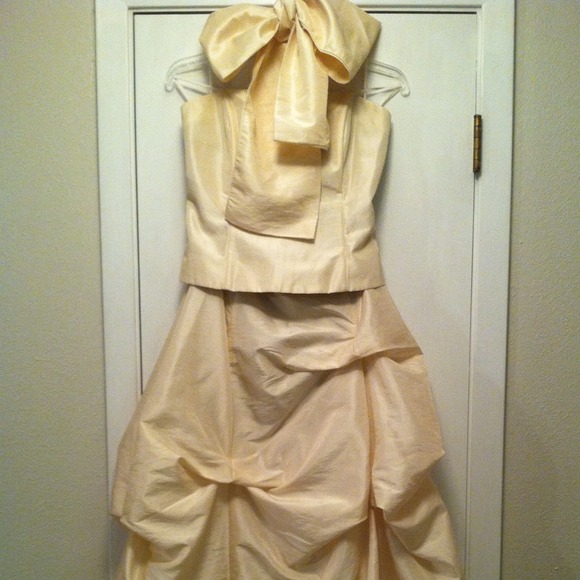 Cream two piece gown