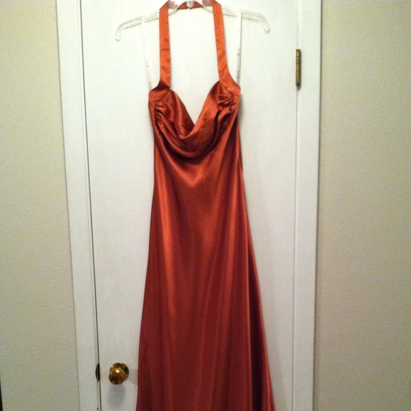Burnt orange evening Gown
