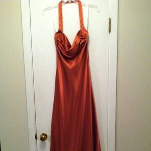 Burnt orange evening Gown