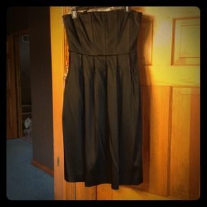 Calvin Klein black strapless party dress