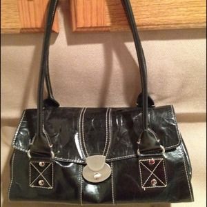 EAST 5TH BLACK BAG WITH SILVER TONE HARDWARE