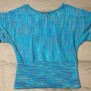 Green multi colored Absolutely Famous top size L.