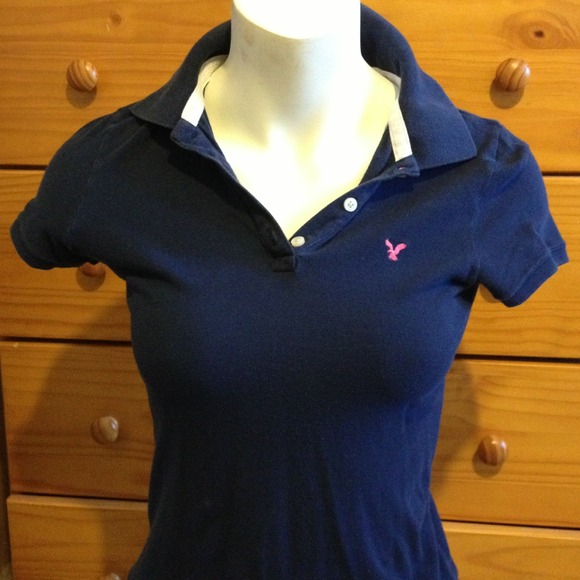 Blue American eagle polo