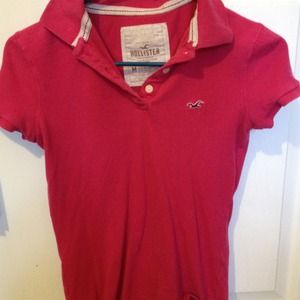 Pink Hollister polo