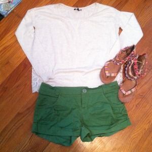 Green Forever 21 Shorts