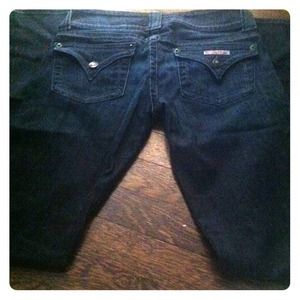 Dark Hudson jeans!