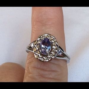 .75 carat Tanzanite and sterling silver ring.