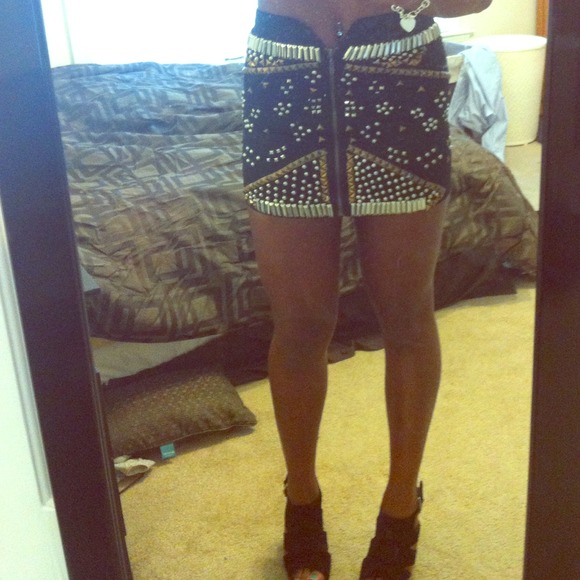 Nastygal studded skirt