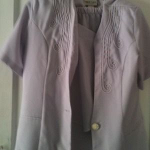 Elegant suit skirt and jacket.