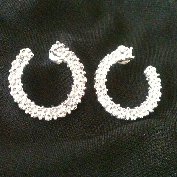 Silver hoop earrings