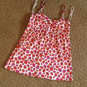 Silk DVF Ladybug tank top