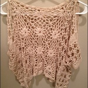 Verty Crochet Open Shoulder Top