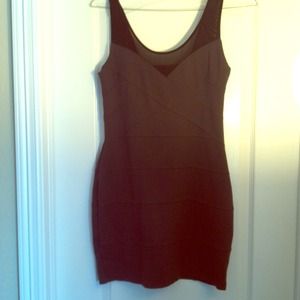 EXPRESS dark gray bandage dress