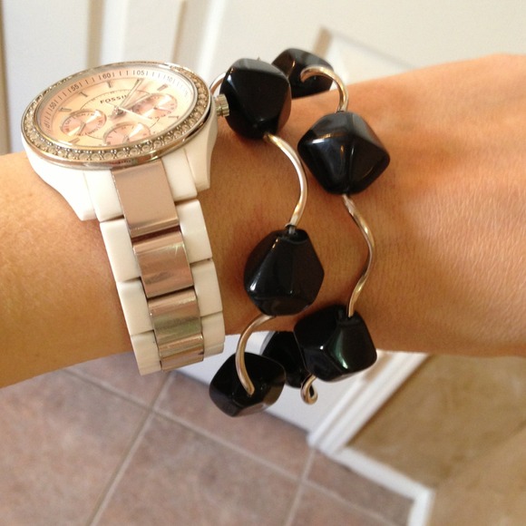 Black/silver accent bracelets - Picture 2 of 3