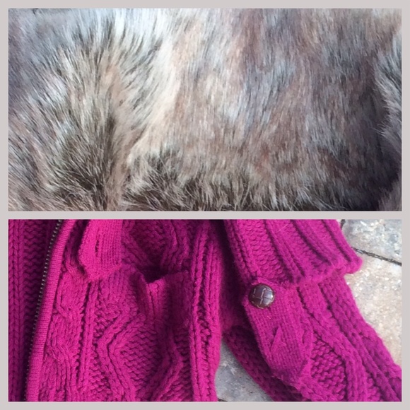 💢SOLD💢✨HP💫Gorgeous Crop Faux Fur Collar Sweater - Picture 2 of 2