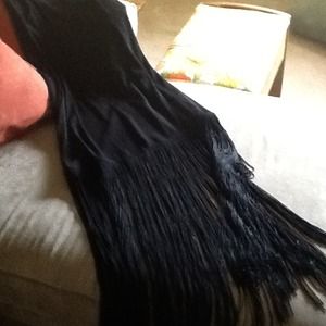 Long flapper dress with fringe