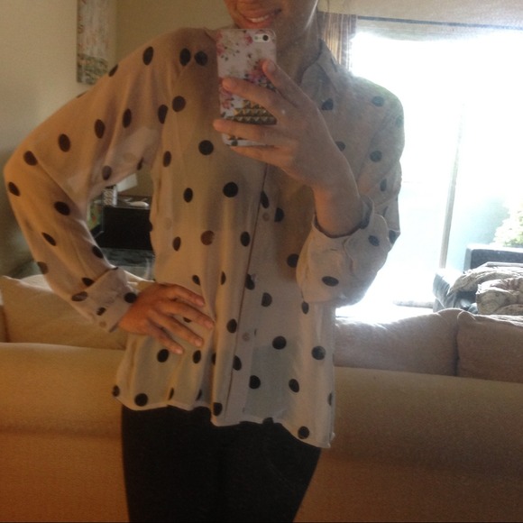 mine Tops - Polka Dot Blouse