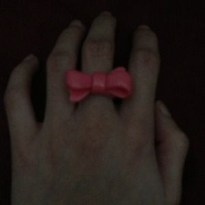 Cute Pink Bow Ring