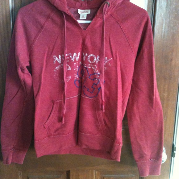 Red pullover hoodie