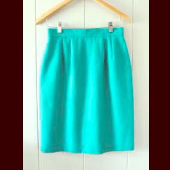 ♥SOLD♥Teal pencil skirt Free SHIPPING