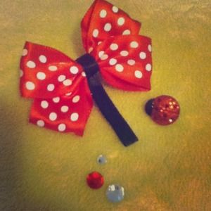 Adorable hair bow red/black/white