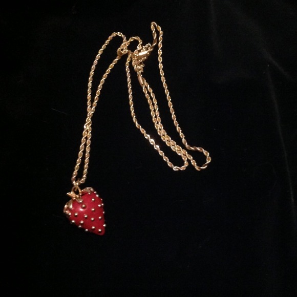 Kenneth Jay Lane strawberry necklace SALE!
