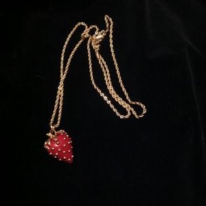 Kenneth Jay Lane strawberry necklace SALE!
