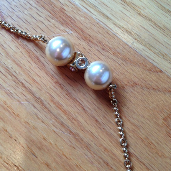 J. Crew pearl rhinestone long layering necklace - Picture 4 of 4