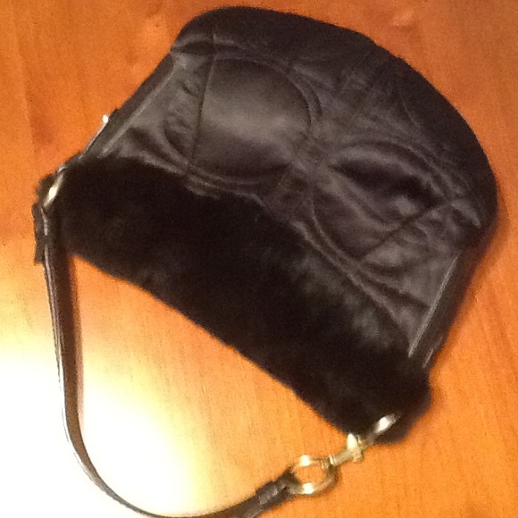 Authentic Coach Purse With Fur