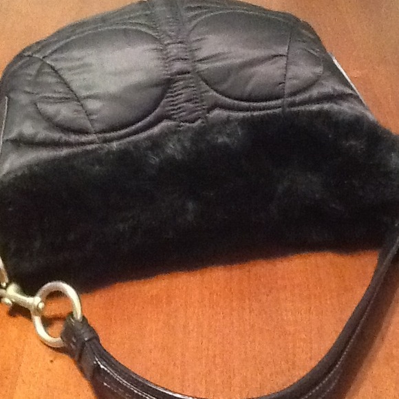 Authentic Coach Purse With Fur - Picture 3 of 4