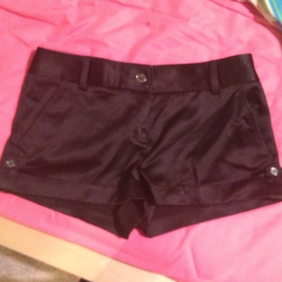 BRAND NEW Black Satin Shorts