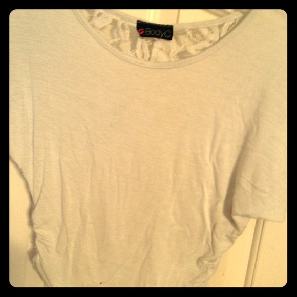 White shirt with lace back